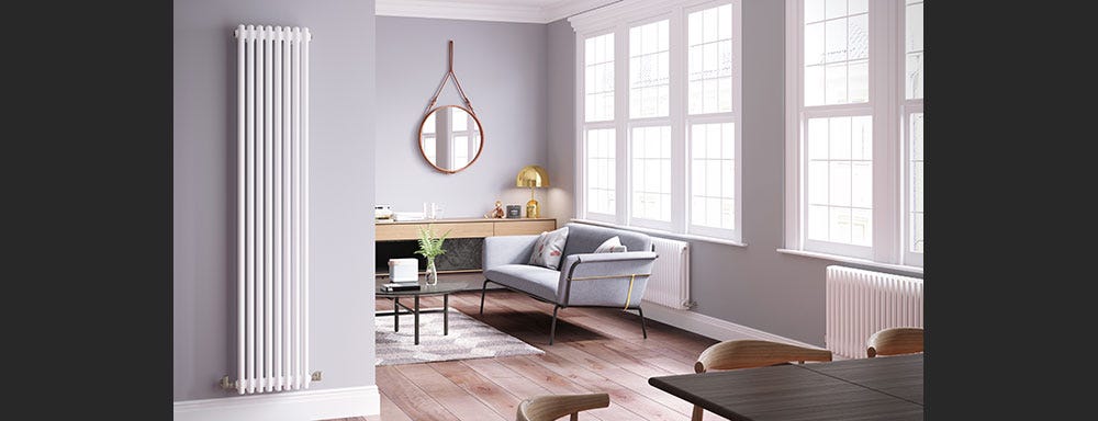 Trade Radiators - white column vertical radiator
