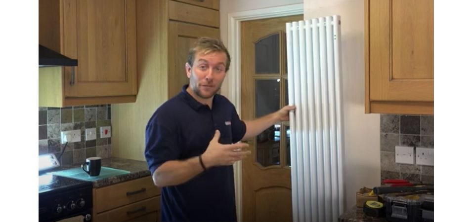 VIDEO - How to install a vertical radiator in a kitchen