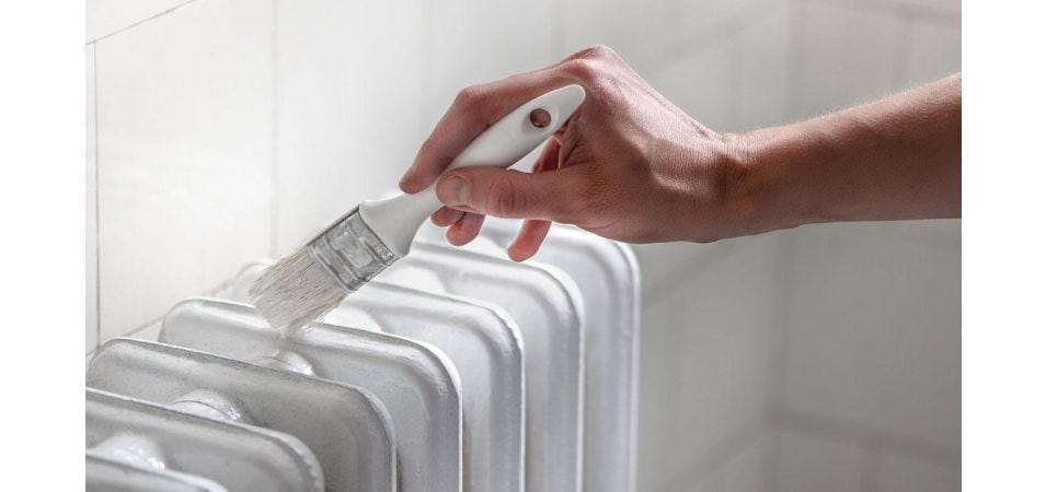 How to paint behind a vertical radiator