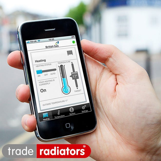 Smart heating app on phone