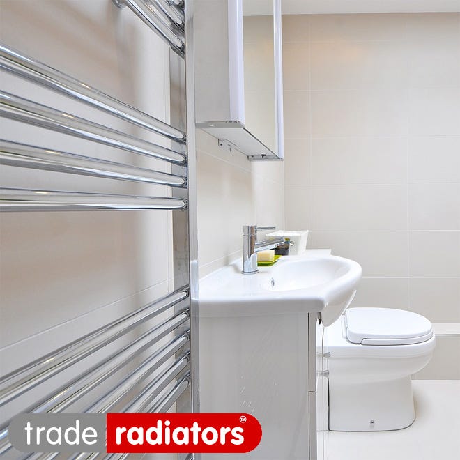 Heated Towel Rail in bathroom