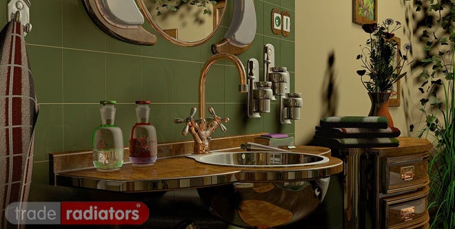 A Rough-Luxury Bathroom