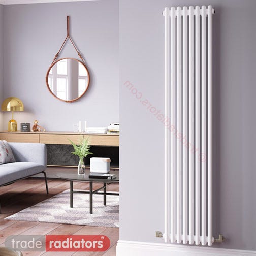 Trade Direct White Vertical Column Radiator