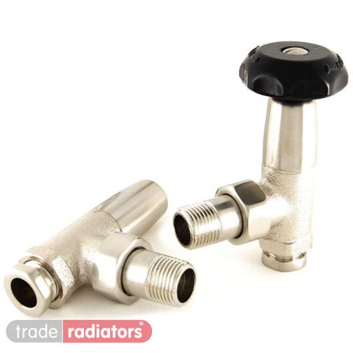 Satin Nickel Stirling Traditional Radiator Valves