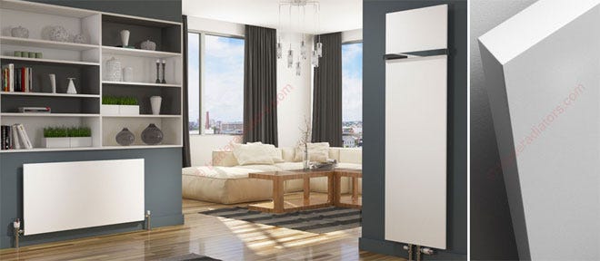 White Slimline Radiators