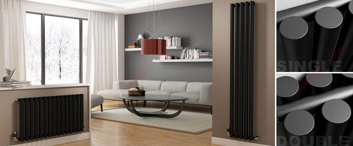 Black Sena Designer Radiators