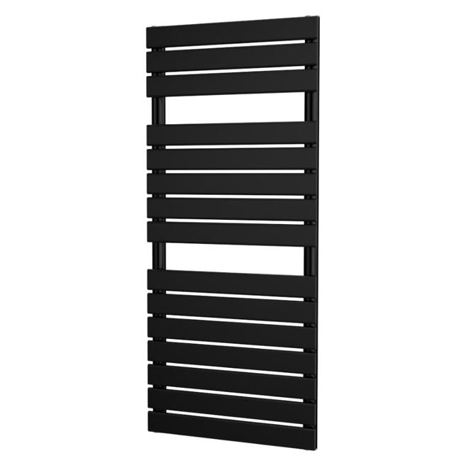 Black Nevo Bar Heated Towel Rail