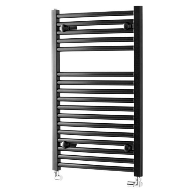 Black Pisa Curved Heated Towel Rail