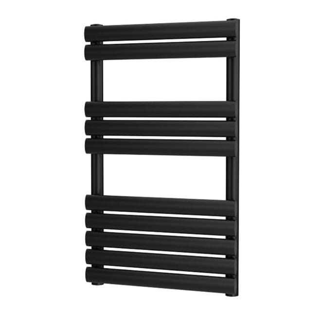 Black Saturn Bar Heated Towel Rail