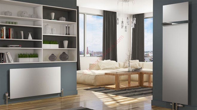 Silver Flat Panel Radiators