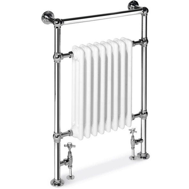 Wessex White Traditional Heated Towel Rail