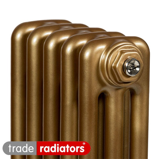A gold cast iron radiator