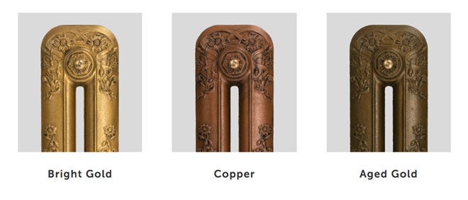 Gold radiator colour choices