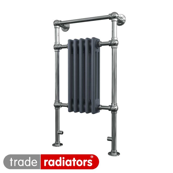 Avon Anthracite Traditional Bathroom Radiator. Add a contemporary yet traditional element to your small bathroom space.