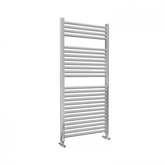 A Lazzarini Roma Chrome electric heated towel rail
