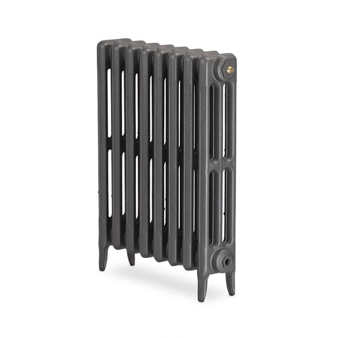 A Victorian cast iron radiator, 645mm high finished in 'Old Pewter' like in Middleton Hall