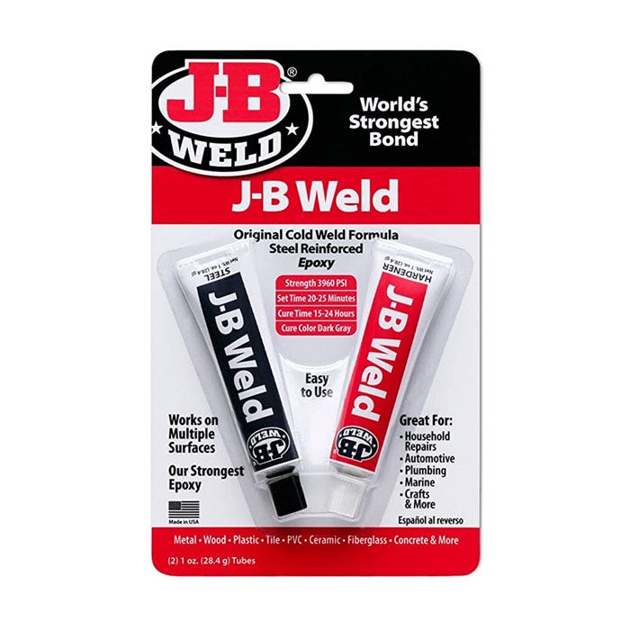 Cold weld epoxy bond