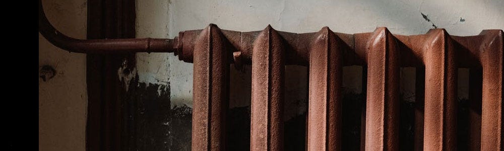 An old rusty radiator