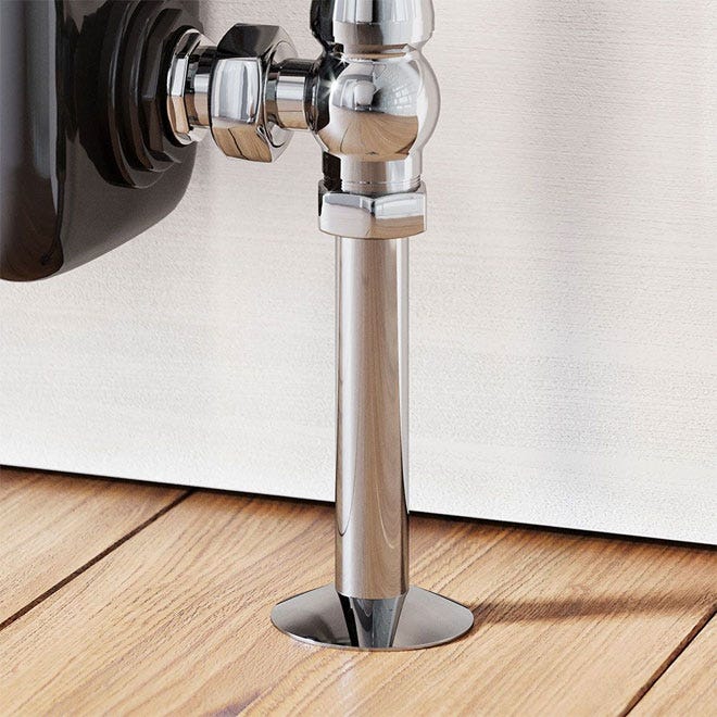 A chrome plated pipe sleeve/cover