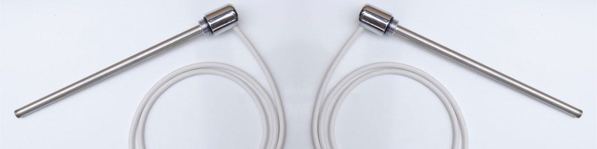 A pair of electric elements for an electric heated towel rail