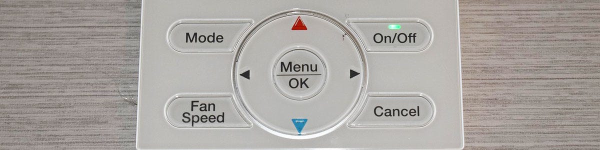 A thermostat for central heating and air conditioning