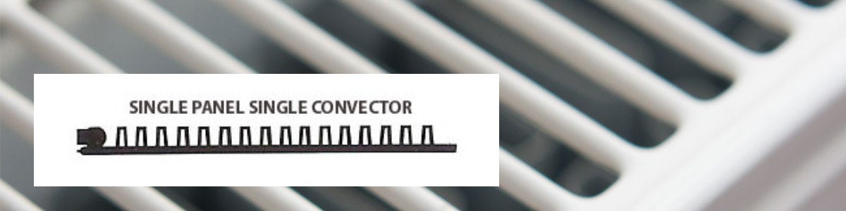Type 11 convector radiators. Single panel, single convector.