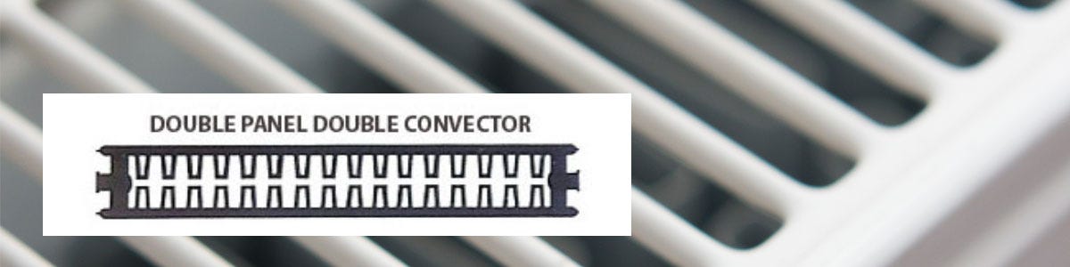 Type 22 convector radiators. Double panel, double convector.