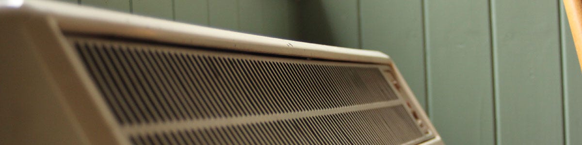 An old electric storage heater