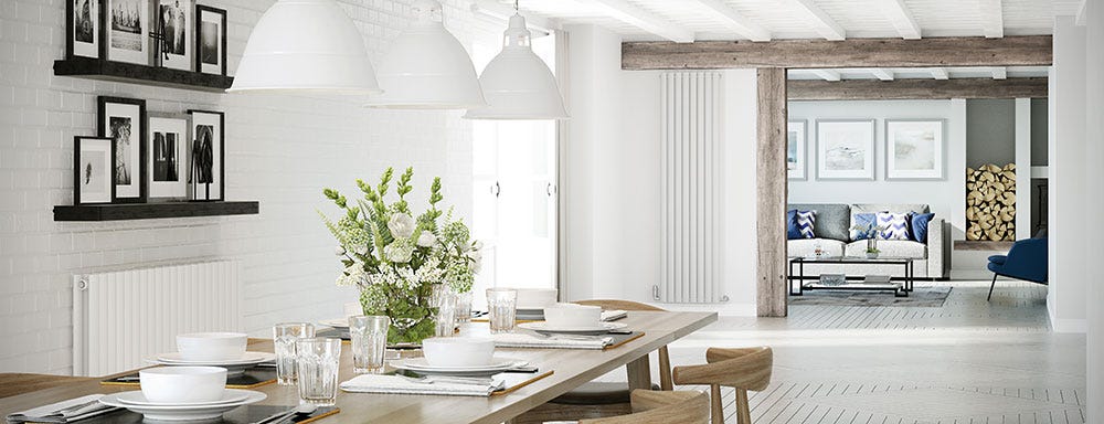 saturn white designer radiators