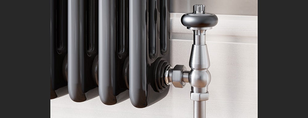 satin nickel radiator valves