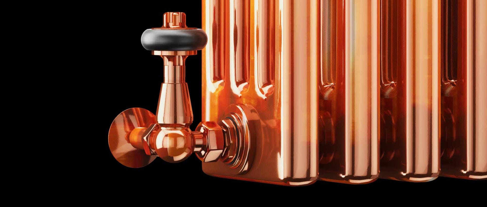 copper traditional radiator valves