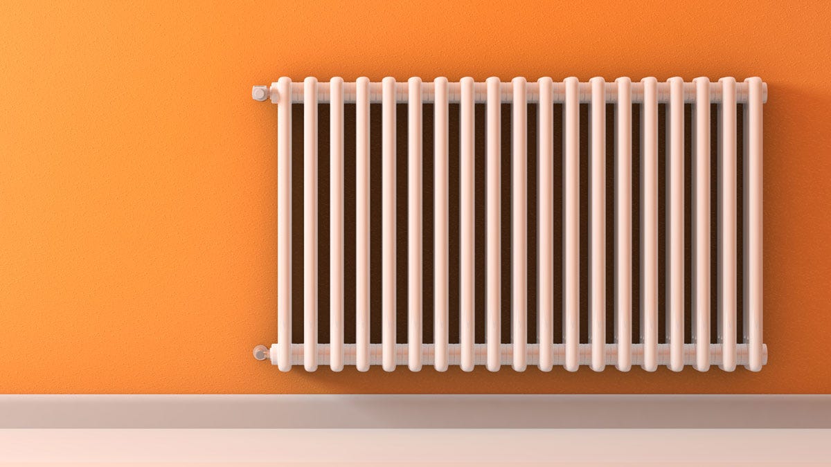 A white column radiator