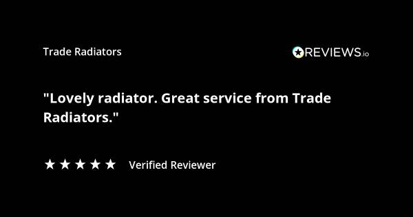 Trade Radiators customer radiator review. "Lovely radiator. Great service from Trade Radiators." Rated 5 stars.