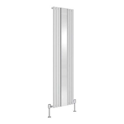 DQ Cove Mirror and White Vertical Radiator from Trade Radiators