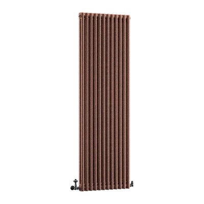 DQ Modus 2 Column Vertical Radiator, Historic Copper, 1800mm x 392mm