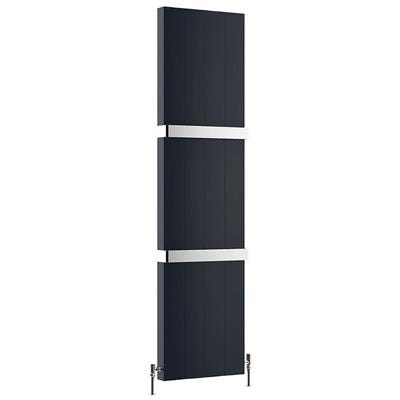 DQ Vela Vertical Designer Aluminium Radiator, Anthracite, 1900mm x 367mm