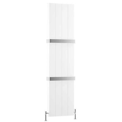 DQ Vela Vertical Designer Aluminium Radiator, White, 1900mm x 367mm