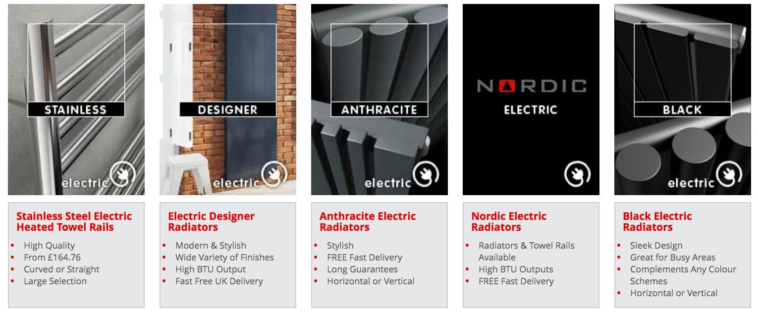 Electric radiators at Trade radiators