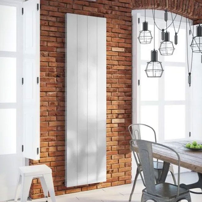 A vertical aluminium radiator