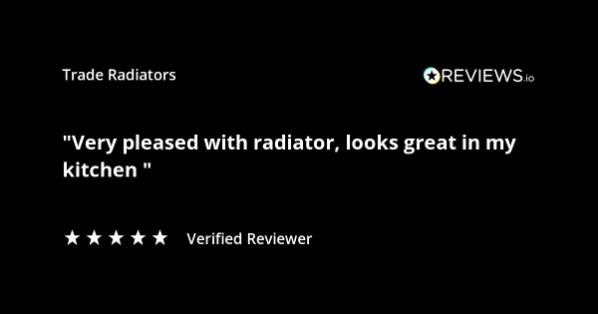 Trade Radiators customer radiator review. "Very pleased with my radiator, it looks great in my kitchen." Rated 5 stars.